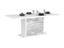 Table De Repas Avec Allonges Blanc Laqué 180*90 Cm - ESPRIT 6 Table De Repas Avec Allonges Blanc Laqué 180*90 Cm - ESPRIT -Mobilia Boutique table a manger 21155253