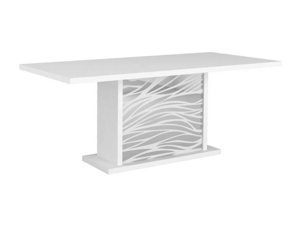 Table De Repas Avec Allonges Blanc Laqué 180*90 Cm - ESPRIT 5 Table De Repas Avec Allonges Blanc Laqué 180*90 Cm - ESPRIT – Image 3