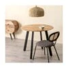 Table De Repas Ronde 90 Cm Bois/Métal - MAJA 2 Table De Repas Ronde 90 Cm Bois/Métal - MAJA -Mobilia Boutique table a manger 21871333