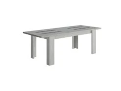 Table De Repas Rectangulaire à Allonge Chêne Gris Clair - JEANNETTE -Mobilia Boutique table a manger 21951905
