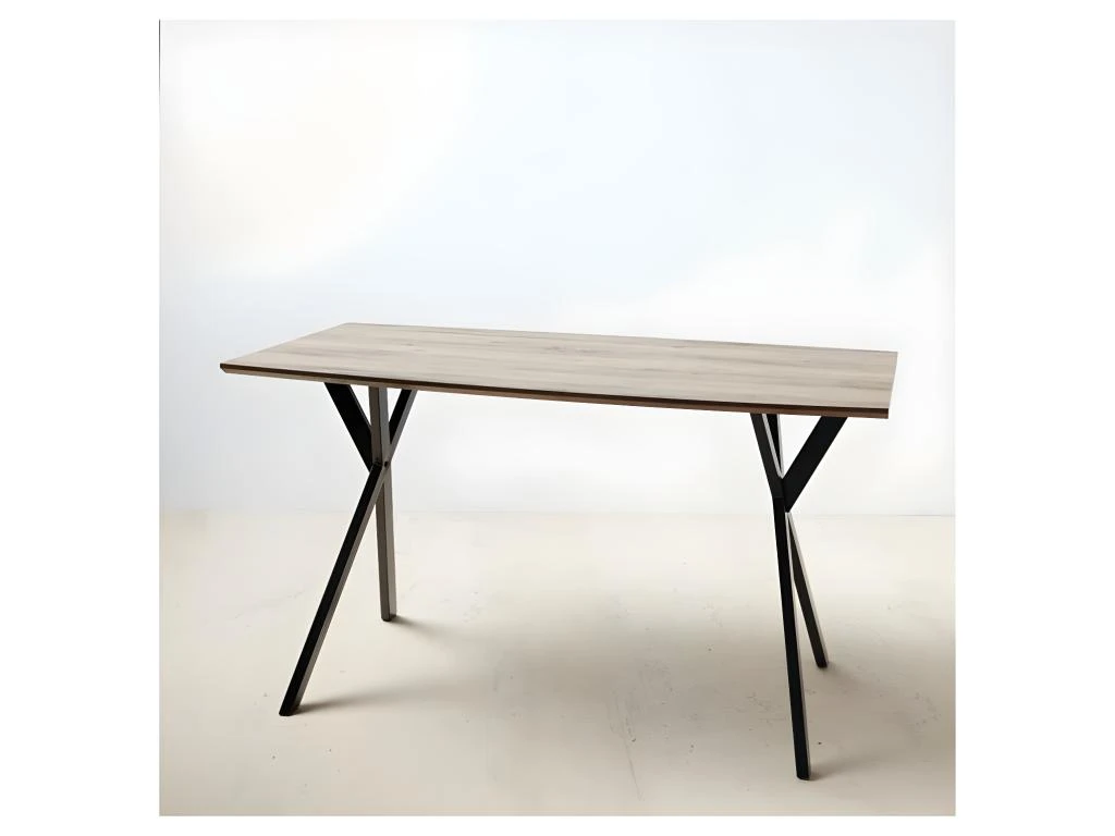 Table De Repas Rectangulaire Bois/Métal - GIDAN N°1 4 Table De Repas Rectangulaire Bois/Métal - GIDAN N°1 – Image 2