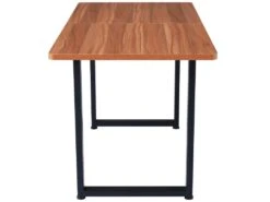 Table à Manger - Cadre En Acier - Style Industriel - Marron & Noir -Mobilia Boutique table a manger 22040837