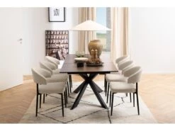 Irwine Table De Salle à Manger 90x168/210cm Avec 1 Plateau Supplémentaires Marron. -Mobilia Boutique table a manger 22047041