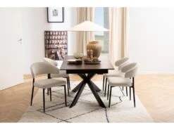 Irwine Table De Salle à Manger 90x168/210cm Avec 1 Plateau Supplémentaires Marron. -Mobilia Boutique table a manger 22047043