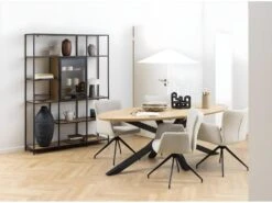 Heaven Table De Salle à Manger 100x220cm Sauvage Chêne Décor. -Mobilia Boutique table a manger 22047065