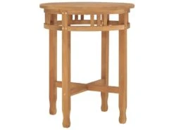 Table De Bistro Ø60x60 Cm Bois De Teck Solide