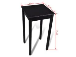 Table De Bar Noir MDF 55 X 55 X 107 Cm 9 Table De Bar Noir MDF 55 X 55 X 107 Cm -Mobilia Boutique table a manger 22070603