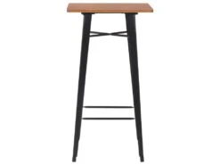 Table De Bar Noir 60x60x108 Cm Pinède Et Acier -Mobilia Boutique table a manger 22070901