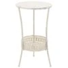 Table De Bistro Style Vintage Ronde Métal 40 X 70 Cm Blanc -Mobilia Boutique table a manger 22070933