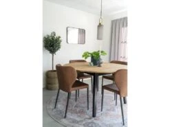 Marseille - Table à Manger Ronde En Bois Ø140cm - Couleur - Bois Clair / Noir -Mobilia Boutique table a manger 22075027