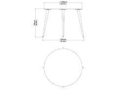 Napoli Table à Manger, Ø100 Cm, Blanc. -Mobilia Boutique table a manger 22086199
