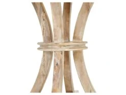 Table De Repas Ronde Bois Blanchi - ILIONA -Mobilia Boutique table a manger 22117163