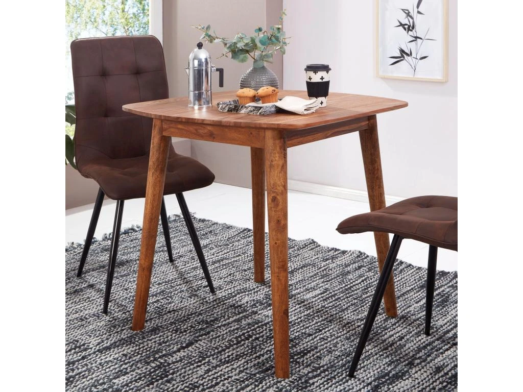 Table De Salle à Manger Bois Massif Table De Cuisine Sheesham Petit 4 Table De Salle à Manger Bois Massif Table De Cuisine Sheesham Petit – Image 2