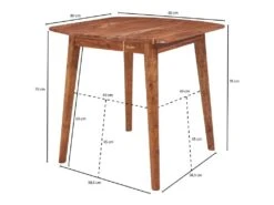 Table De Salle à Manger Bois Massif Table De Cuisine Sheesham Petit 11 Table De Salle à Manger Bois Massif Table De Cuisine Sheesham Petit -Mobilia Boutique table a manger 22260061