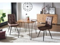 Table De Salle à Manger Table à Manger Avec Pieds En Métal Table En Bois Massif Table En Bois -Mobilia Boutique table a manger 22260113