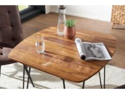 Table De Salle à Manger Table à Manger Avec Pieds En Métal Table En Bois Massif Table En Bois -Mobilia Boutique table a manger 22260117