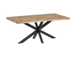 Table De Repas Rectangulaire 180 Cm Bois Brut/Noir - AMANDIA 9 Table De Repas Rectangulaire 180 Cm Bois Brut/Noir - AMANDIA -Mobilia Boutique table a manger 22397235