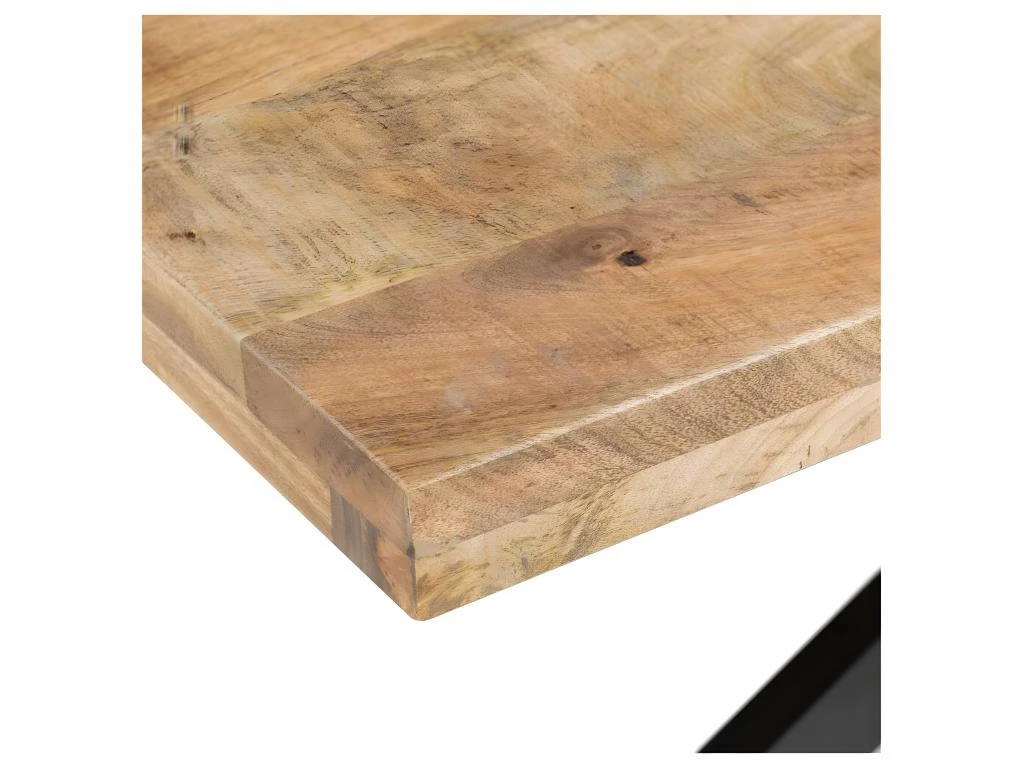 Table De Repas Rectangulaire 180 Cm Bois Brut/Noir - AMANDIA 5 Table De Repas Rectangulaire 180 Cm Bois Brut/Noir - AMANDIA – Image 3