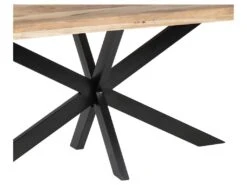 Table De Repas Rectangulaire 180 Cm Bois Brut/Noir - AMANDIA 13 Table De Repas Rectangulaire 180 Cm Bois Brut/Noir - AMANDIA -Mobilia Boutique table a manger 22397243