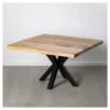 Table De Repas Carrée Bois Brut/Métal - CARALI -Mobilia Boutique table a manger 22397245