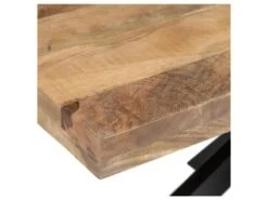 Table De Repas Rectangulaire 160 Cm Bois Brut/Noir - AMANDIA 10 Table De Repas Rectangulaire 160 Cm Bois Brut/Noir - AMANDIA -Mobilia Boutique table a manger 22397261