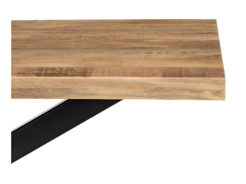 Table De Repas Rectangulaire 160 Cm Bois Brut/Noir - AMANDIA 6 Table De Repas Rectangulaire 160 Cm Bois Brut/Noir - AMANDIA – Image 4