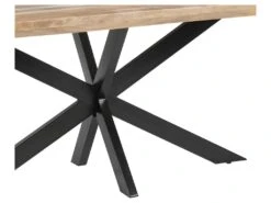 Table De Repas Rectangulaire 160 Cm Bois Brut/Noir - AMANDIA 13 Table De Repas Rectangulaire 160 Cm Bois Brut/Noir - AMANDIA -Mobilia Boutique table a manger 22397267