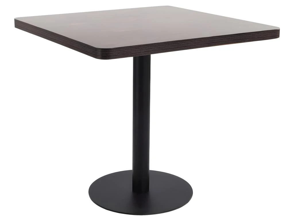 Table De Bistro Marron Foncé 80x80 Cm MDF 3 Table De Bistro Marron Foncé 80x80 Cm MDF