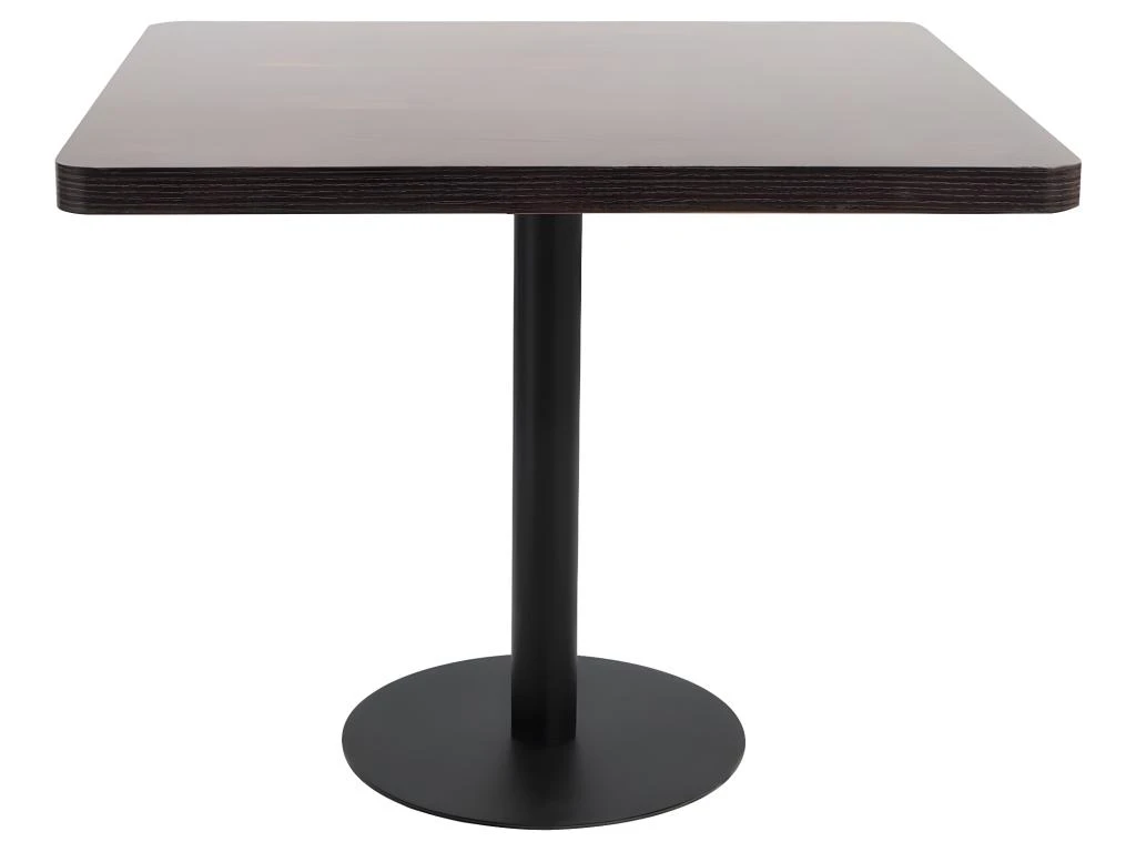 Table De Bistro Marron Foncé 80x80 Cm MDF 4 Table De Bistro Marron Foncé 80x80 Cm MDF – Image 2
