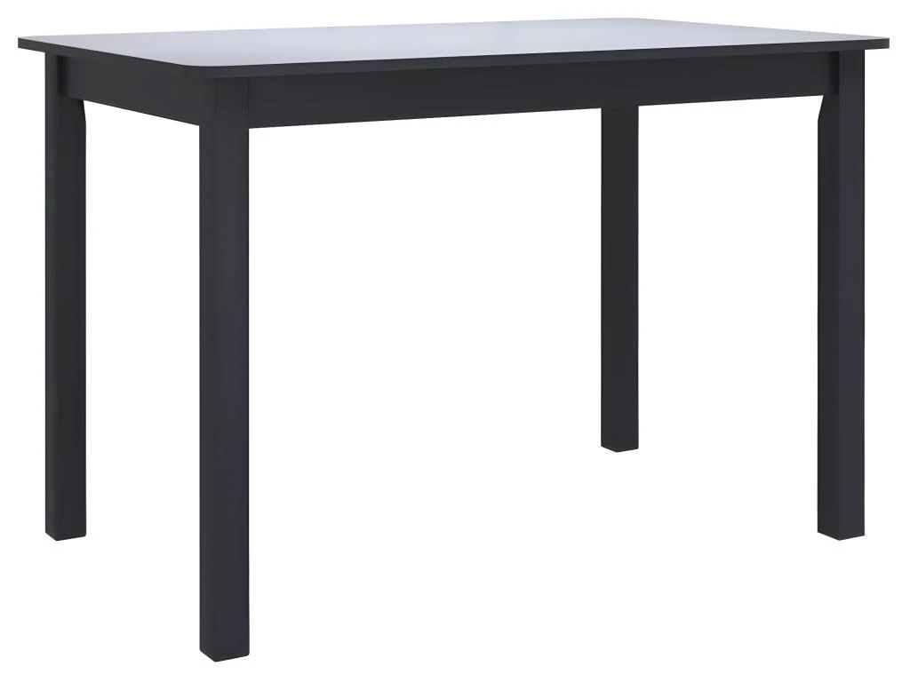 Table De Salle à Manger Noir 114x71x75 Cm Bois D'hévéa Massif 4 Table De Salle à Manger Noir 114x71x75 Cm Bois D'hévéa Massif – Image 2