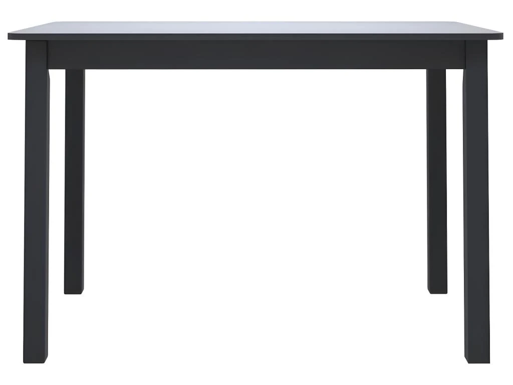 Table De Salle à Manger Noir 114x71x75 Cm Bois D'hévéa Massif 5 Table De Salle à Manger Noir 114x71x75 Cm Bois D'hévéa Massif – Image 3