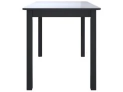 Table De Salle à Manger Noir 114x71x75 Cm Bois D'hévéa Massif 12 Table De Salle à Manger Noir 114x71x75 Cm Bois D'hévéa Massif -Mobilia Boutique table a manger 22566489