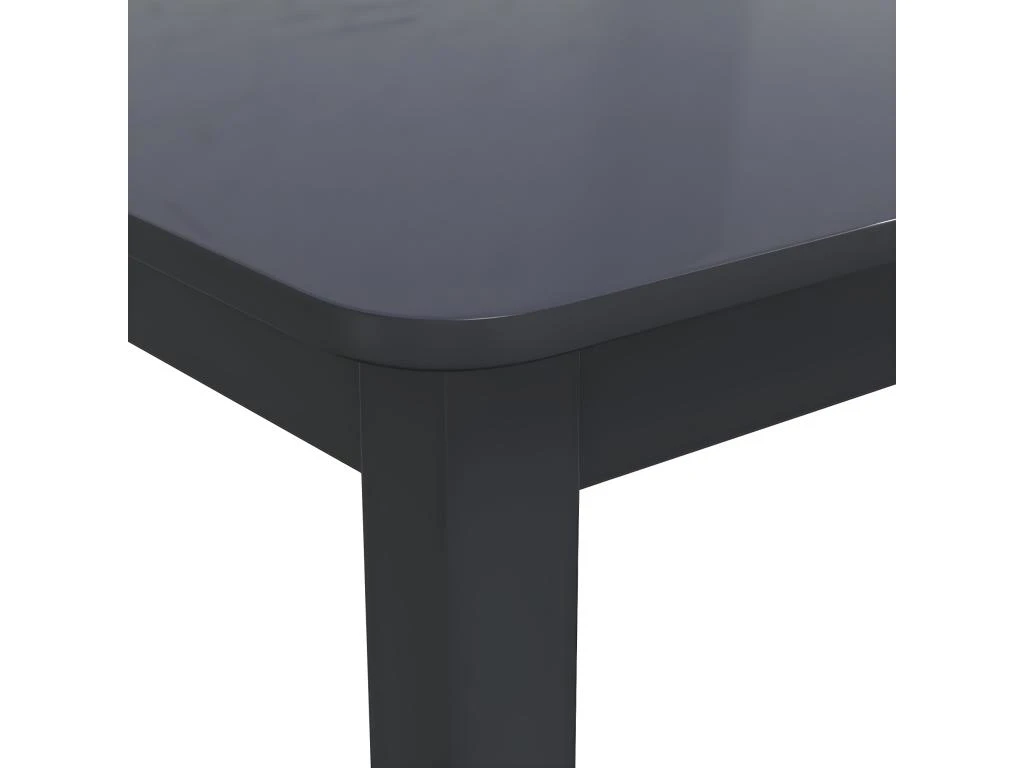 Table De Salle à Manger Noir 114x71x75 Cm Bois D'hévéa Massif 7 Table De Salle à Manger Noir 114x71x75 Cm Bois D'hévéa Massif – Image 5