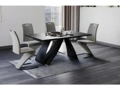 Table à Manger Design Extensible 160-240 X 90 X 76 Cm - Noir Mat -Mobilia Boutique table a manger 22731499