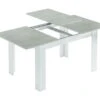 Table à Rallonge Dalice, Console Extensible Pour Salle à Manger, Table De Cuisine Ouvrante Avec Rallonge, 140/190x90h78 Cm, Ciment Et Blanc -Mobilia Boutique table a manger 22751981