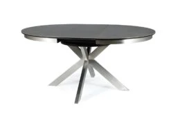 Table à Manger Extensible 120-160 X 120 X 76 Cm - Gris Foncé -Mobilia Boutique table a manger 22796397