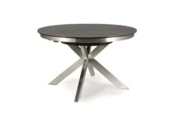 Table à Manger Extensible 120-160 X 120 X 76 Cm - Gris Foncé -Mobilia Boutique table a manger 22796399