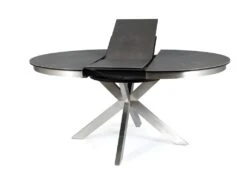 Table à Manger Extensible 120-160 X 120 X 76 Cm - Gris Foncé -Mobilia Boutique table a manger 22796411