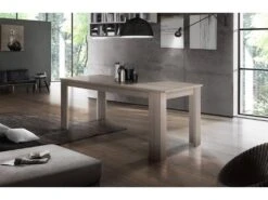 Table à Rallonge Dkofle, Console Extensible Jusqu'à 10 Places, Console Extensible 100% Made In Italy, 140/190x90h75 Cm, Orme Nacré -Mobilia Boutique table a manger 22859107