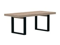 Table à Manger 8 Couverts - Naturel Et Noir - NADIEGE -Mobilia Boutique table a manger 22939655