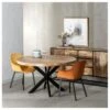Table De Repas Ronde 140 Cm Bois Brut/Noir - AMANDIA -Mobilia Boutique table a manger 22968431