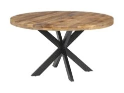 Table De Repas Ronde 140 Cm Bois Brut/Noir - AMANDIA 9 Table De Repas Ronde 140 Cm Bois Brut/Noir - AMANDIA -Mobilia Boutique table a manger 22968433
