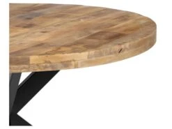 Table De Repas Ronde 140 Cm Bois Brut/Noir - AMANDIA 11 Table De Repas Ronde 140 Cm Bois Brut/Noir - AMANDIA -Mobilia Boutique table a manger 22968437