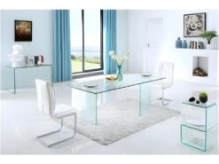 Table à Manger COLEDON - 8 Couverts - Verre Trempé -Mobilia Boutique table a manger 252655