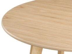 Table Ronde ODILE - 4 Couverts - Hévéa Massif Et MDF - Naturel -Mobilia Boutique table a manger 258869