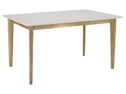 Table à Manger Extensible CARINE - 6 à 8 Couverts - Hévéa Massif Et MDF - Blanc -Mobilia Boutique table a manger 285637