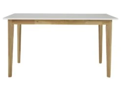 Table à Manger Extensible CARINE - 6 à 8 Couverts - Hévéa Massif Et MDF - Blanc -Mobilia Boutique table a manger 285639