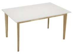 Table à Manger Extensible CARINE - 6 à 8 Couverts - Hévéa Massif Et MDF - Blanc -Mobilia Boutique table a manger 285649
