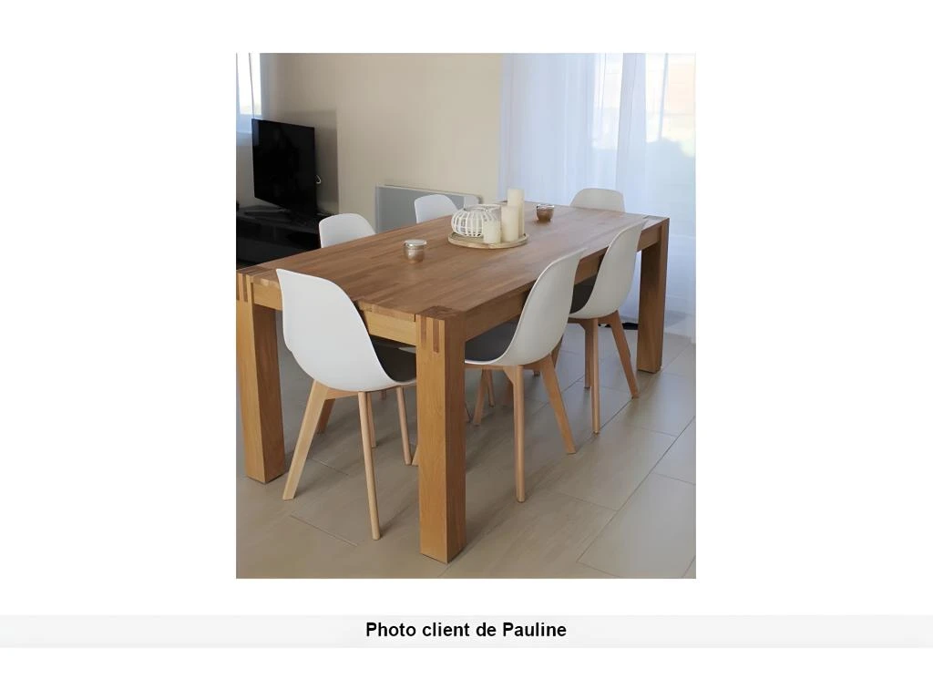 Table à Manger BROCELIANDE II - 6 Couverts - Chêne Huilé 8 Table à Manger BROCELIANDE II - 6 Couverts - Chêne Huilé – Image 6