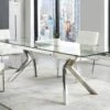 Table à Manger Extensible VELIKA - Verre Trempé & Métal - 6 à 8 Couverts -Mobilia Boutique table a manger 302727